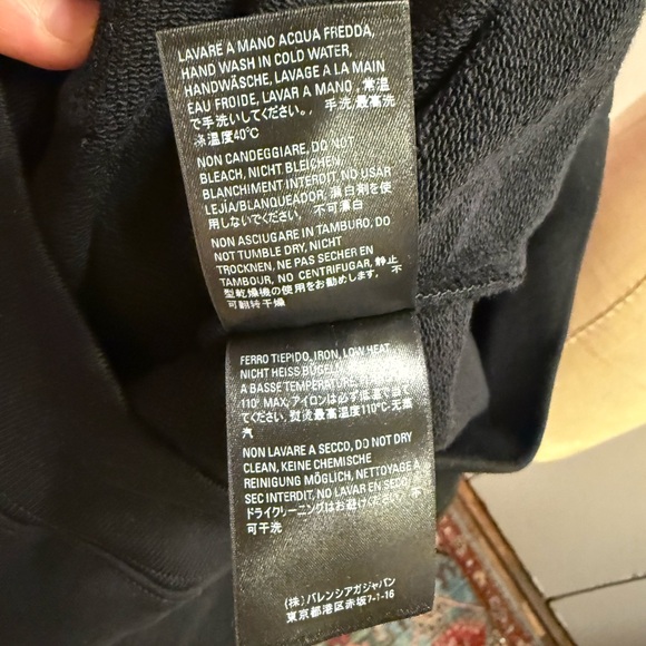 Balenciaga Unisex Small  Black Hoodie with Logo - Picture 9 of 9